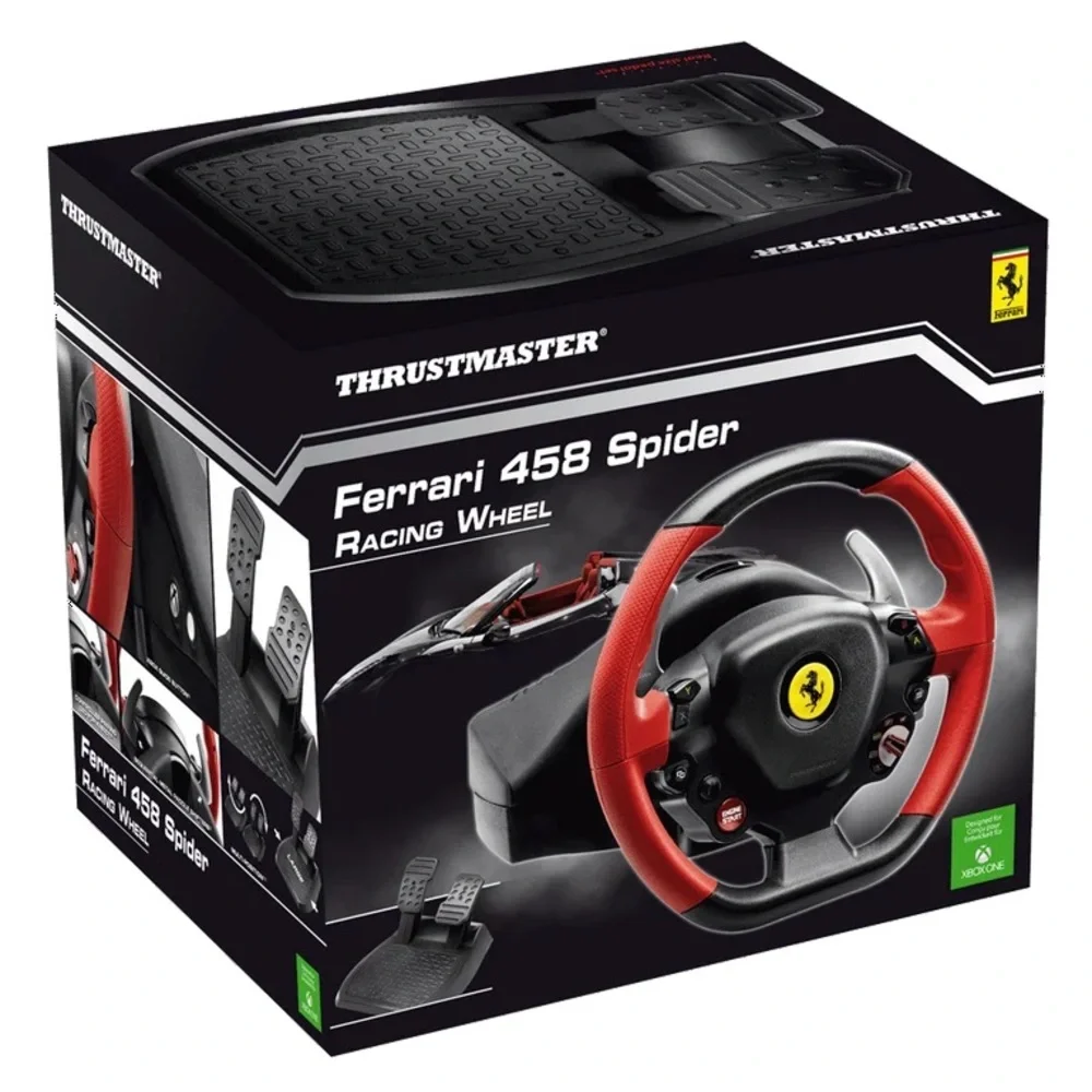 Ferrari 458 Spider Racing Wheel - Red and Black FULL SET EUC Few Times